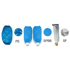 Buy cheap sleeve covers of non-woven,cpe and PE,sizes are customized,transparent Waterproof PE sleeve cover,Surgical PE Oversleeve from wholesalers