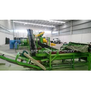 No Wire No Fiber Tire Recycling Machine Crumb Rubber Plant