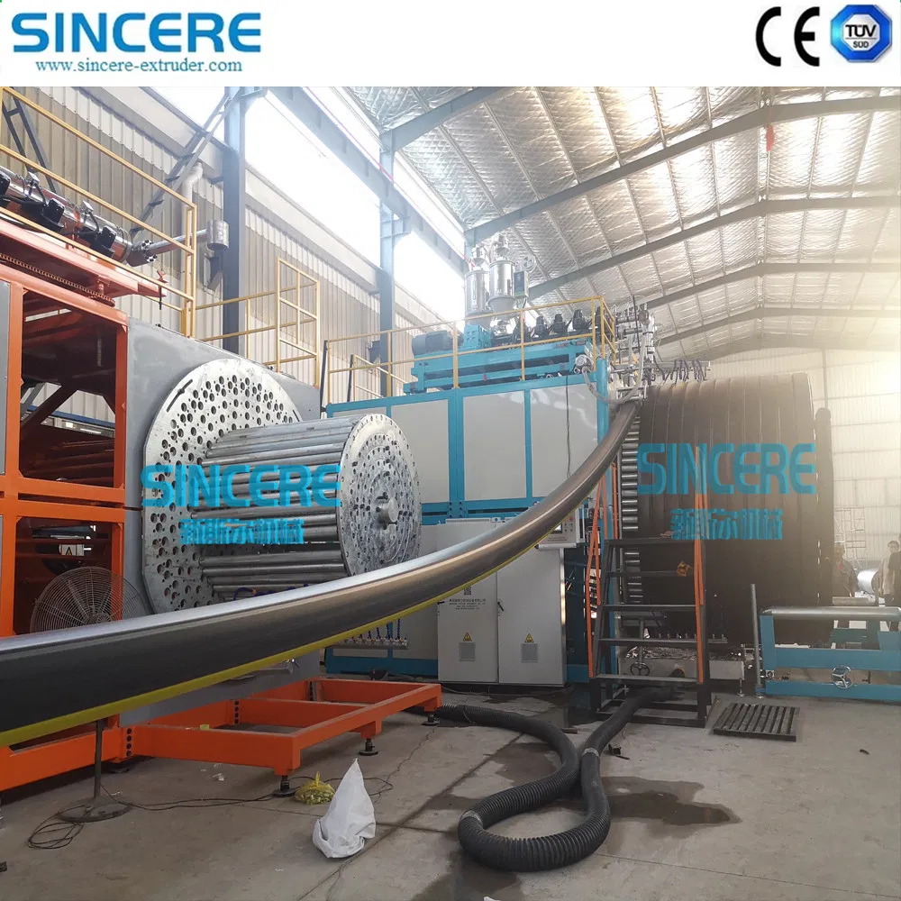 Plastic PE/PP Spiral Winding Corrugated Sewerage Pipe Extrusion Extruder Production Machine Line