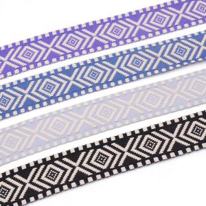 China KJ20037 Thick Pattern 4cm Jacquard Ribbon Trim on sale