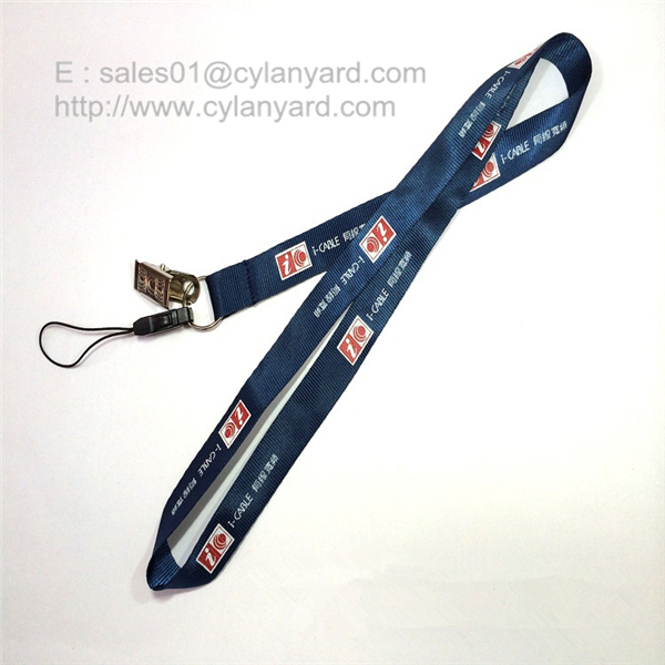 metal bulldog clip polyester lanyards
