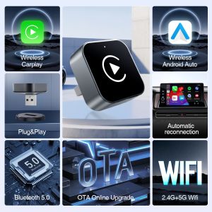 Buy cheap Vehicle Android Auto Car Play Adaptor Fast Auto-Connect Mini USB Car Play Dongle For Apple Carplay Wireless Adapter from wholesalers