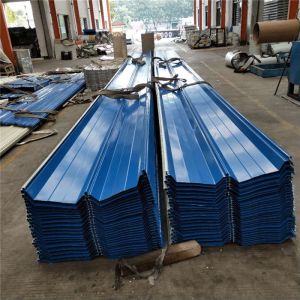 760mm type 0.426mm blue color steel roof sheets for fast prefabricated buildings