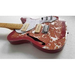 Buy cheap Custom Flower Power F-Holes Tele Electric Guitar from wholesalers