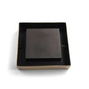 Classical Square Bronze Color Plating Metal Pocket Ashtray lightweight