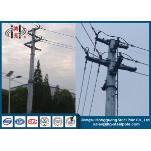 Buy cheap Q235 Hot Dip Galvanized Electrical Power Pole with Climbing Ladder from wholesalers
