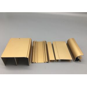 China Sandy Blasted Anodized Aluminum Profiles Gold Anodizing Extruded Profiles Aluminium on sale