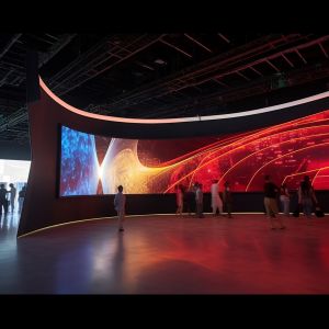 Buy cheap Customized Curved Transparent Display 14bit LED Screen P3 Indoor from wholesalers