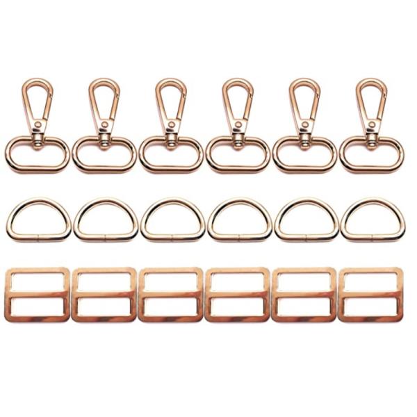 Replacement D Ring Purse Hardware Swivel Snap Hooks Rotatable Push Gate Clip