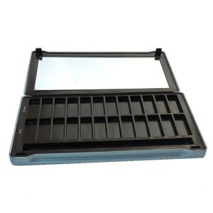 Rectangular Hinged Tin Containers , Cosmetic Tin Box For Eyeshadow Palette