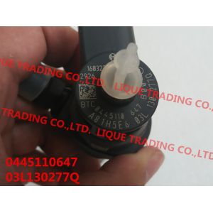 Buy cheap BOSCH Genuine and New Common rail injector 0445110647 / 0 445 110 647 for VOLKSWAGEN 03L130277J, 03L130277Q from wholesalers