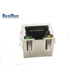 PA6T PBT RJ45 Female Connector Socket Elastic Shell Shield