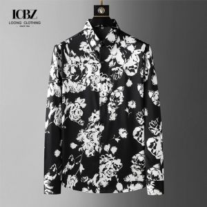 Buy cheap Nonwoven Male Slim Long-Sleeved Casual Men's Autumn Fashion Shirts Logo Customization from wholesalers