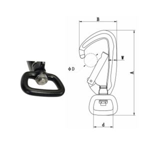 Buy cheap Square Swivel Type Aluminum Climbing Carabiner Self Locking from wholesalers