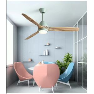 LED 20W Solid Wood Ceiling Fan Wood Propeller Ceiling Fan