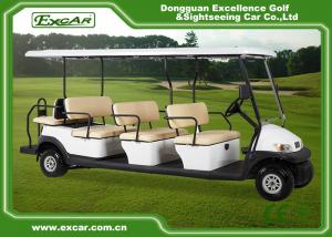 Buy cheap White Aluminum Trojan Battery Golf Cart 11 Seater / Mini Tour Bus product