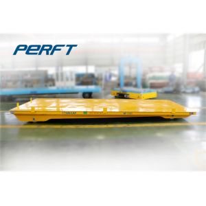 heavy capacity track transfer cart powered by rails for handling material