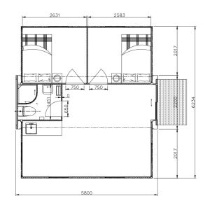 BOX SPACE Luxury 3 Bedrooms And Bathroom Prefabricated Expandable Container