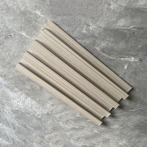 Wall Decoration WPC Slatted Cladding Outdoor Wall Panel 3D Embossing
