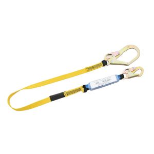 Buy cheap 30mm Polyester Double Hooks Adjustable Safety Lanyard Roofing Fall Protection from wholesalers