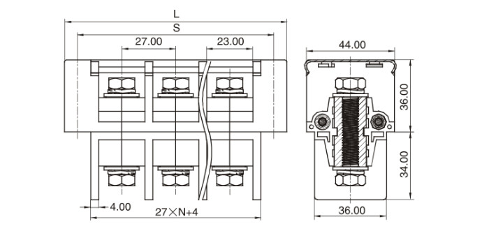 Buy cheap High Rated Current Terminal Block Connector M8 Steel PBT 1*03P 5G Tower Base Station from wholesalers