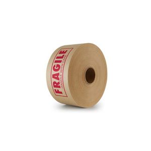 BSCI Custom Fragile Printed Gummed Brown Kraft Paper Adhesive Tape For Packaging