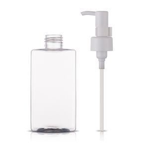 Buy cheap 200ml Square Plastic PET Cosmetic Bottles With 24/410 Neck Size For body Oil from wholesalers