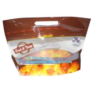 Buy cheap Anti Fog Function Plastic Zipper Roasted Chicken Packaging Bag, slide zipper hot chicken bags/ roasted chicken plastic p from wholesalers