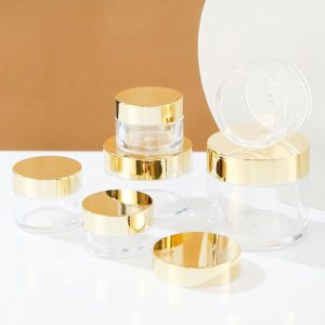Buy cheap Customized Transparent Plastic Cosmetic Jars In Various Capacities For Beauty Products from wholesalers