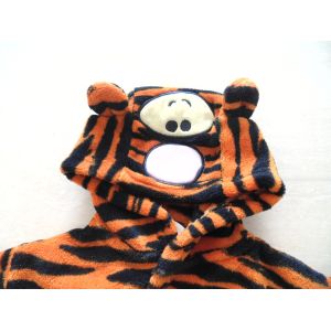 Buy cheap 100% polyester tiger soft coral fleece baby bathrobe from wholesalers