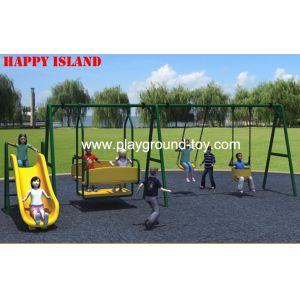 Buy cheap 3.0mm Thickness Galvanized Steel Children Swing Sets For Park RKQ-156D from wholesalers