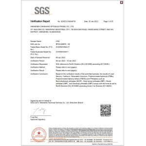 Shenzhen ChengHao Optoelectronic Co., Ltd. Certifications