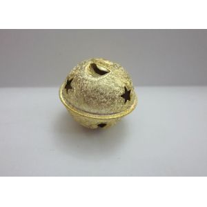 frosting wrinkle golden star jingle bell in Iron metal material