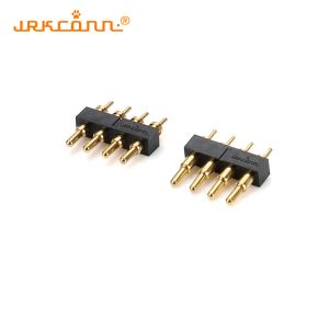 Buy cheap 4P Brass Pogo Pin Connector with Nickel Gold Plating for PCB from wholesalers