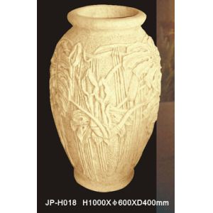 Buy cheap Lightweight Sandstone Planter Pot Hand Carved Customized from wholesalers