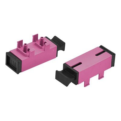 Buy cheap SC SX OM4 Fiber Optical Adapter With Legs MM Violet Special Dust Cap from wholesalers