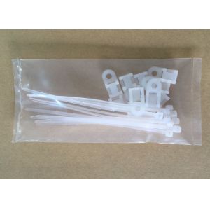 Buy cheap Nylon Tie Wraps With Saddle Clamp , Uv Resistant Cable Ties White 10 Pcs Per Parcking from wholesalers