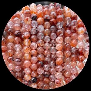 Buy cheap Round Gemstone Fire Quartz Smoky Quartz Bead Strands in Assorted Colors for DIY Jewelry Crafting from wholesalers