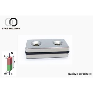 Buy cheap High Precision Countersunk Magnets Block Strong Magnets With Hole from wholesalers