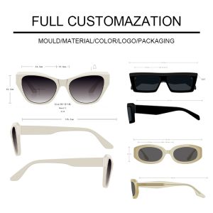 Buy cheap Customized Acetate Sunglasses 300 Pcs Unisex Abundant Style Options from wholesalers