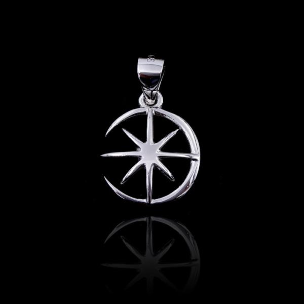 Buy cheap Rhodium Plating Silver Pendant Charms Magic Octagonal Star Shape For Lady from wholesalers
