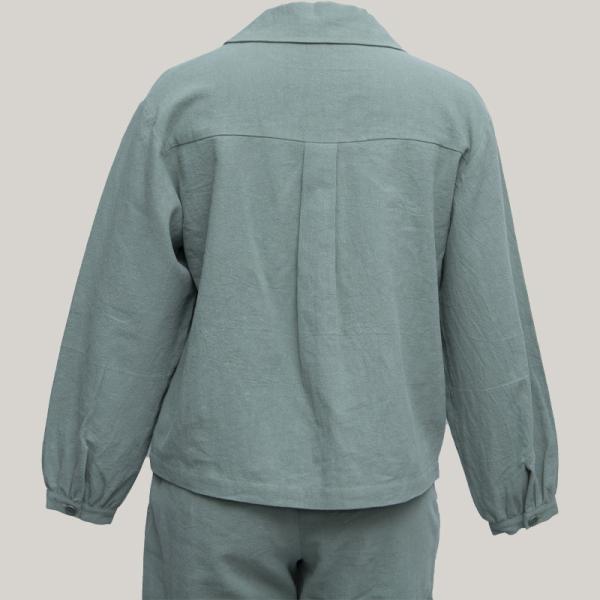 Linen Fabric Formal Stylish Womens Suits Slim Fit Two Pieces Stylish Loungewear Set