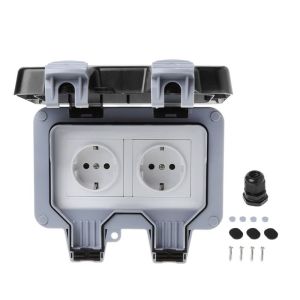 Buy cheap Wall Mounted Power Outlet Socket Outdoor Charging Poles Plastic Switch Box IP66 Wheatherproof from wholesalers