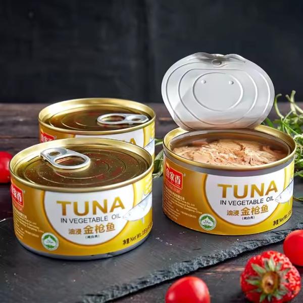 Quality Custom Empty Canned Tuna Tin Different Fishes Canned 185g Canned Tuna Fish for sale