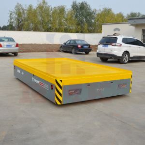 Steerable Motorized Trackless Transfer Trolley 5 Tons Directional Movement