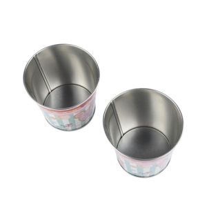 Buy cheap Stackable Food Storage Tins 95*70mm Popcorn Tin Bucket Food Grade from wholesalers
