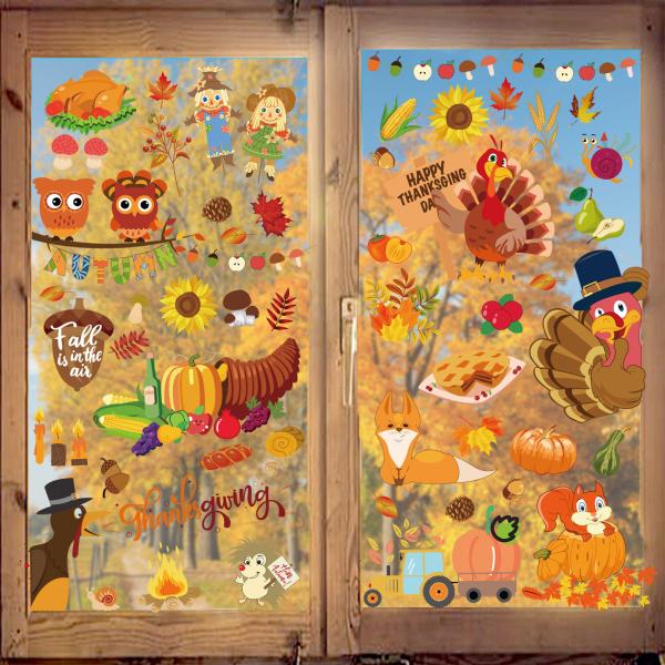 Buy cheap Luminous Electrostatic Window Stickers Turkey Maple Leaf Window Sticker from wholesalers