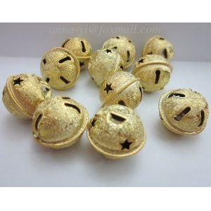 Buy cheap frosting wrinkle golden star jingle bell in Iron metal material from wholesalers