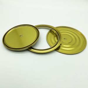 China 4L 165mm Tin Paint 0.23mm Round Gold Lacquer Metal Can Lids on sale