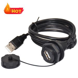 Female Micro USB Jack Waterproof USB C Cable in Black Color